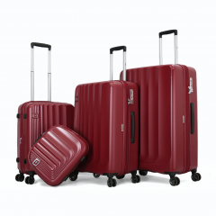 طقم حقائب سفر تروللي اربعة قطع ماركة فيكتوريا-احمر