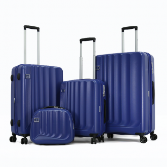 طقم حقائب سفر تروللي اربعة قطع ماركة فيكتوريا-أزرق
